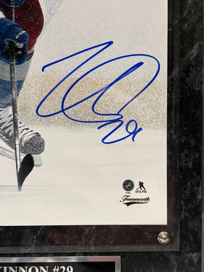 Nathan MacKinnon Autographed 8x10 Photo with Plaque — Colorado Avalanche | JSA COA