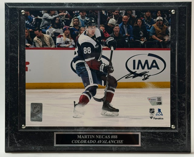 Martin Necas Autographed 8x10 Photo with Plaque— Avalanche | Fanatics COA - Latitude Sports Marketing