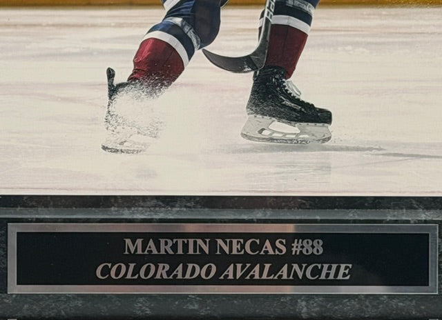 Martin Necas Autographed 8x10 Photo with Plaque— Avalanche | Fanatics COA - Latitude Sports Marketing
