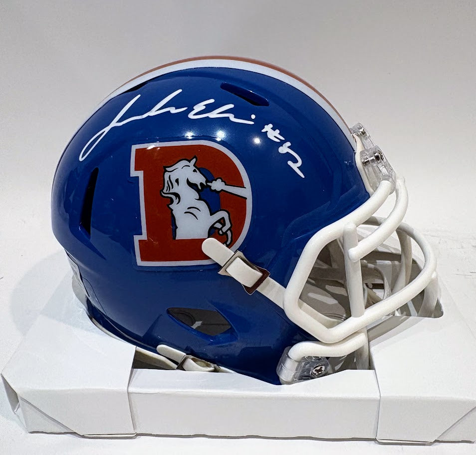 Jonah Elliss Autographed Denver Broncos "D" Logo Mini Helmet — BAS COA