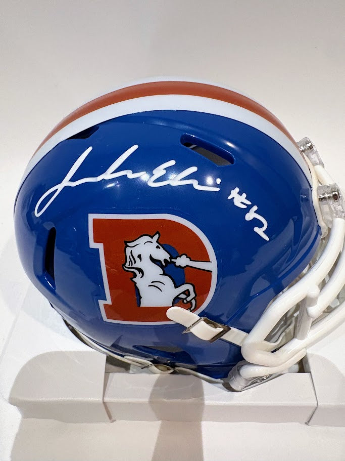 Jonah Elliss Autographed Denver Broncos "D" Logo Mini Helmet — BAS COA