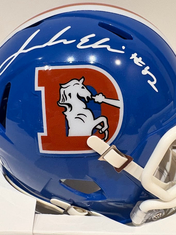 Jonah Elliss Autographed Denver Broncos "D" Logo Mini Helmet — BAS COA