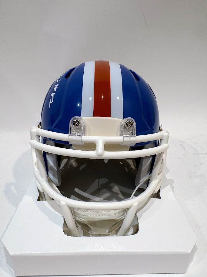 Jonah Elliss Autographed Denver Broncos "D" Logo Mini Helmet — BAS COA