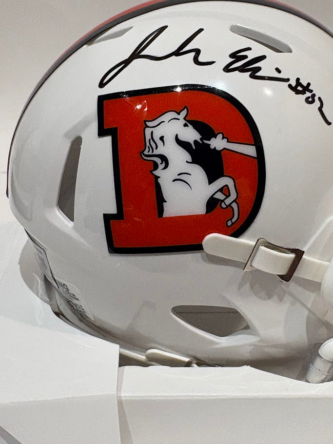 Jonah Elliss Autographed Denver Broncos Snowcapped Mini Helmet — BAS COA