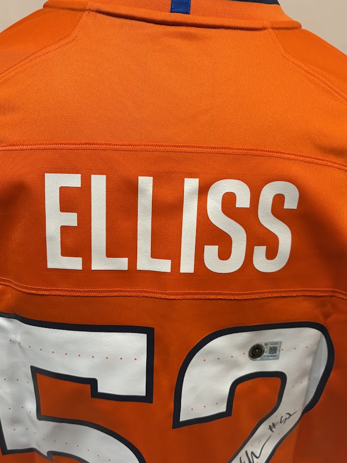 Jonah Elliss Autographed Denver Broncos Orange Nike Jersey Inscribed "Go Broncos!" — BAS COA