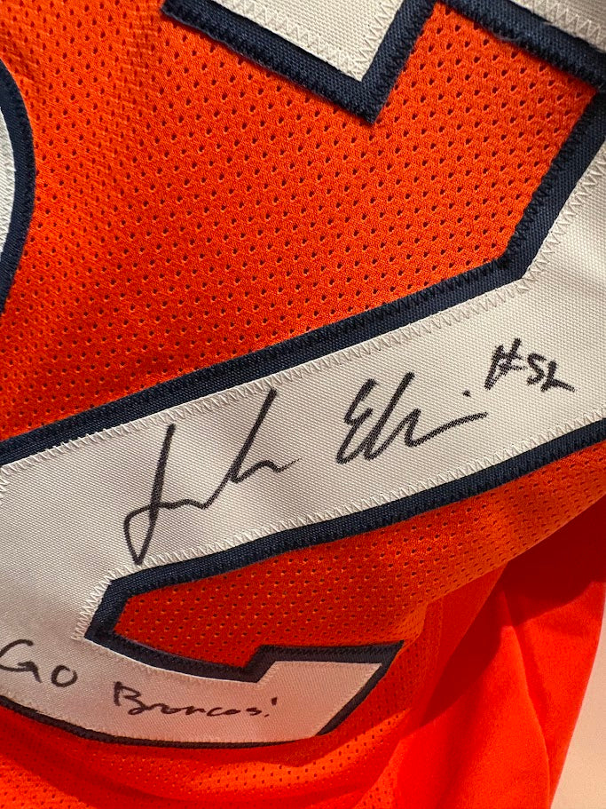 Jonah Elliss Autographed Denver Broncos Orange Jersey Inscribed "Go Broncos!" — BAS COA