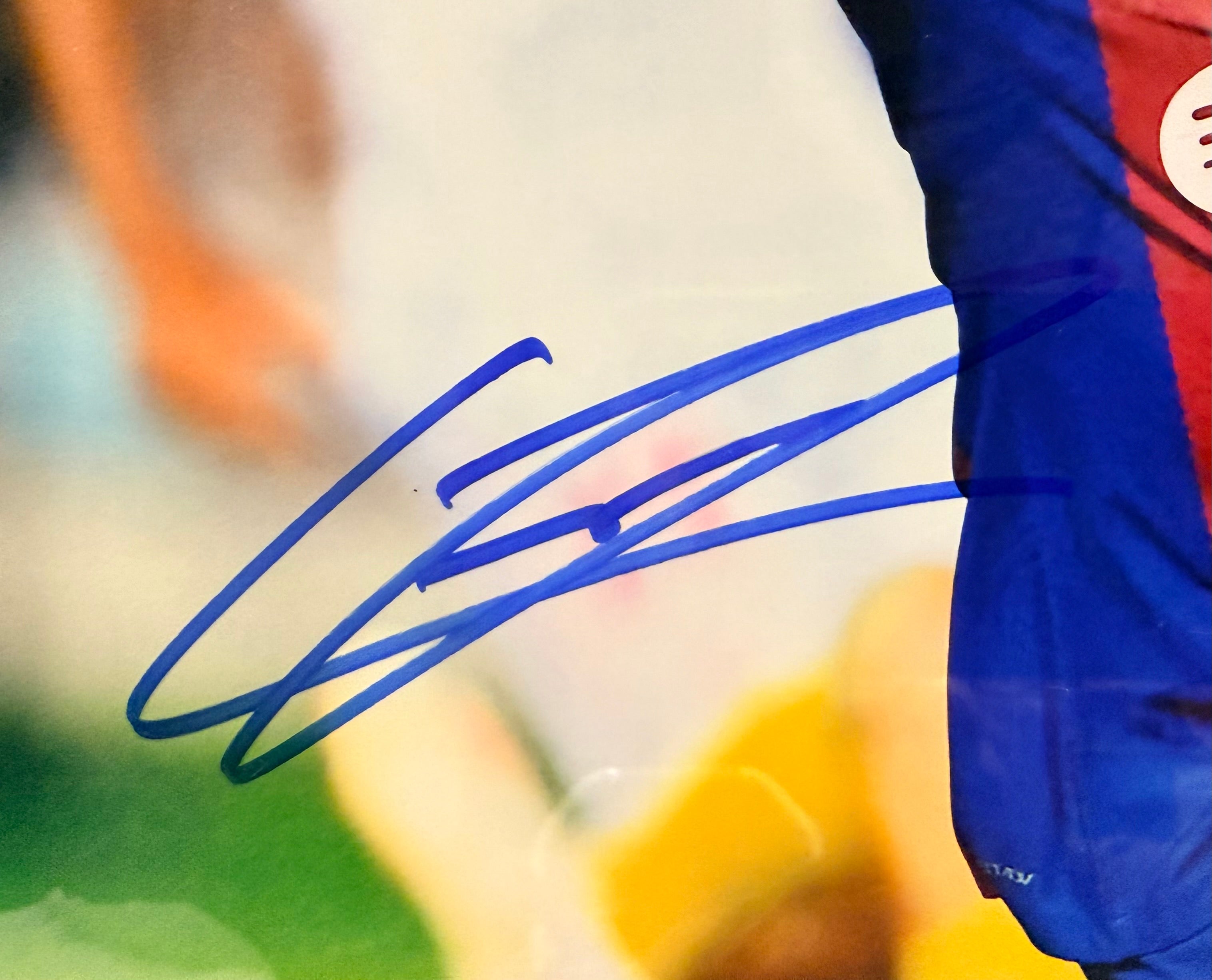 Lamine Yamal Autographed Photo Collage Barcelona FC BAS COA – 22" x 28" Framed
