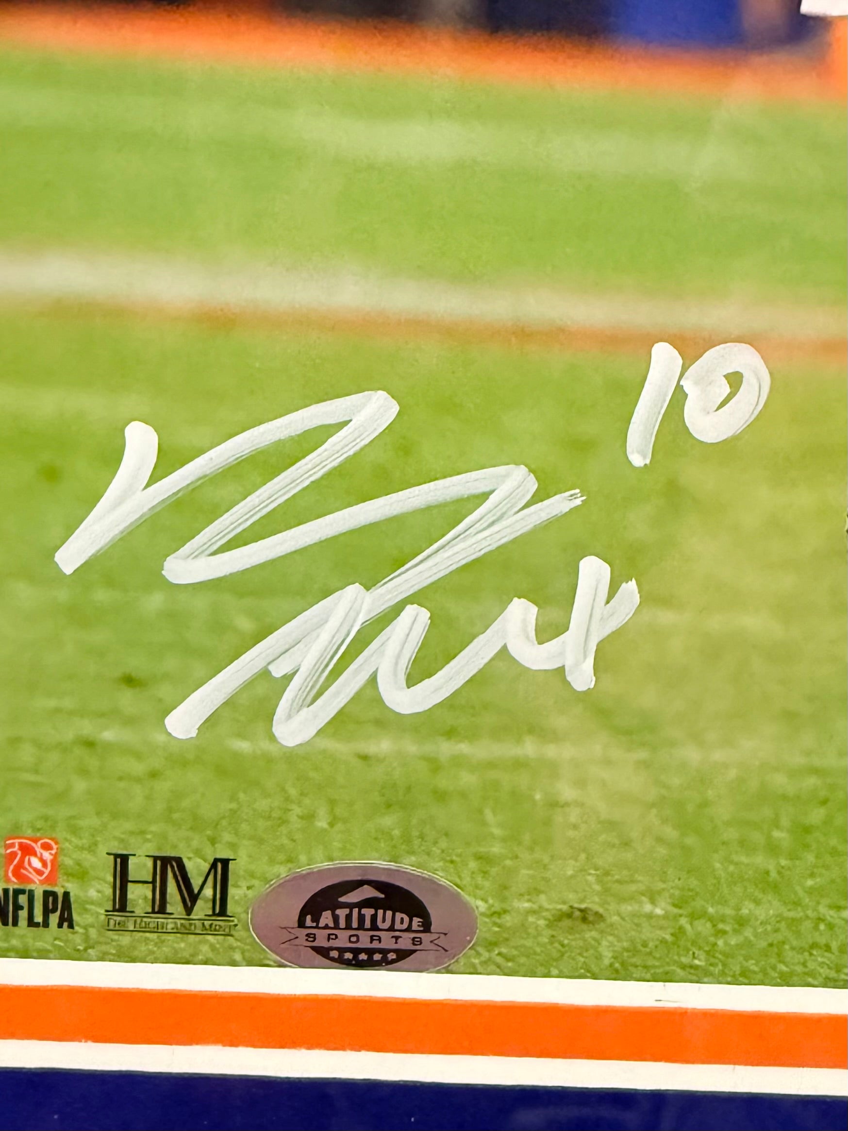 Bo Nix Autographed Framed 8x10 Photo Denver Broncos BAS COA – 25.5" H x 14.5" W