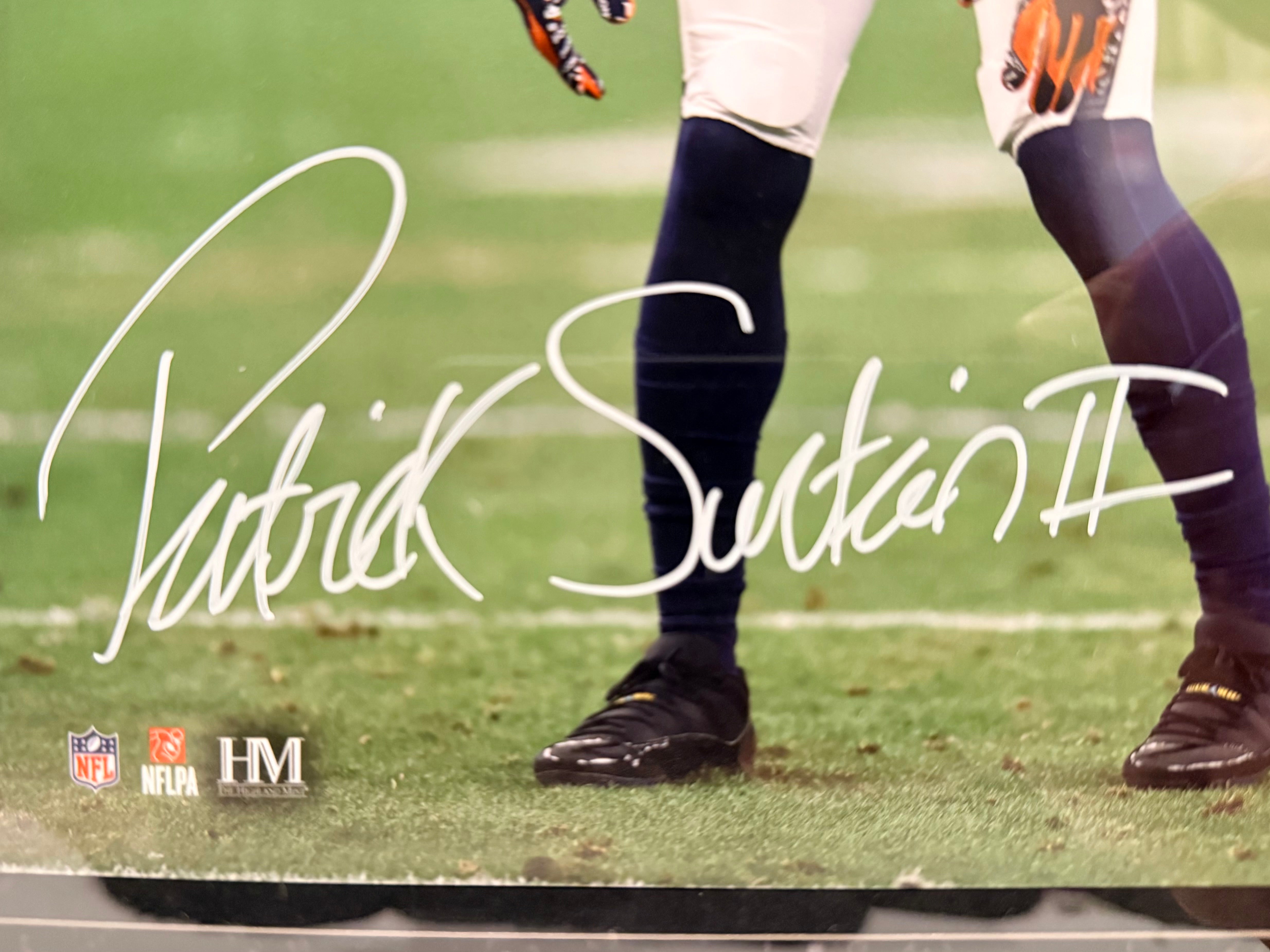 Patrick Surtain II Autographed 8x10 Photo Denver Broncos Deluxe 3D Lighted Frame BAS COA