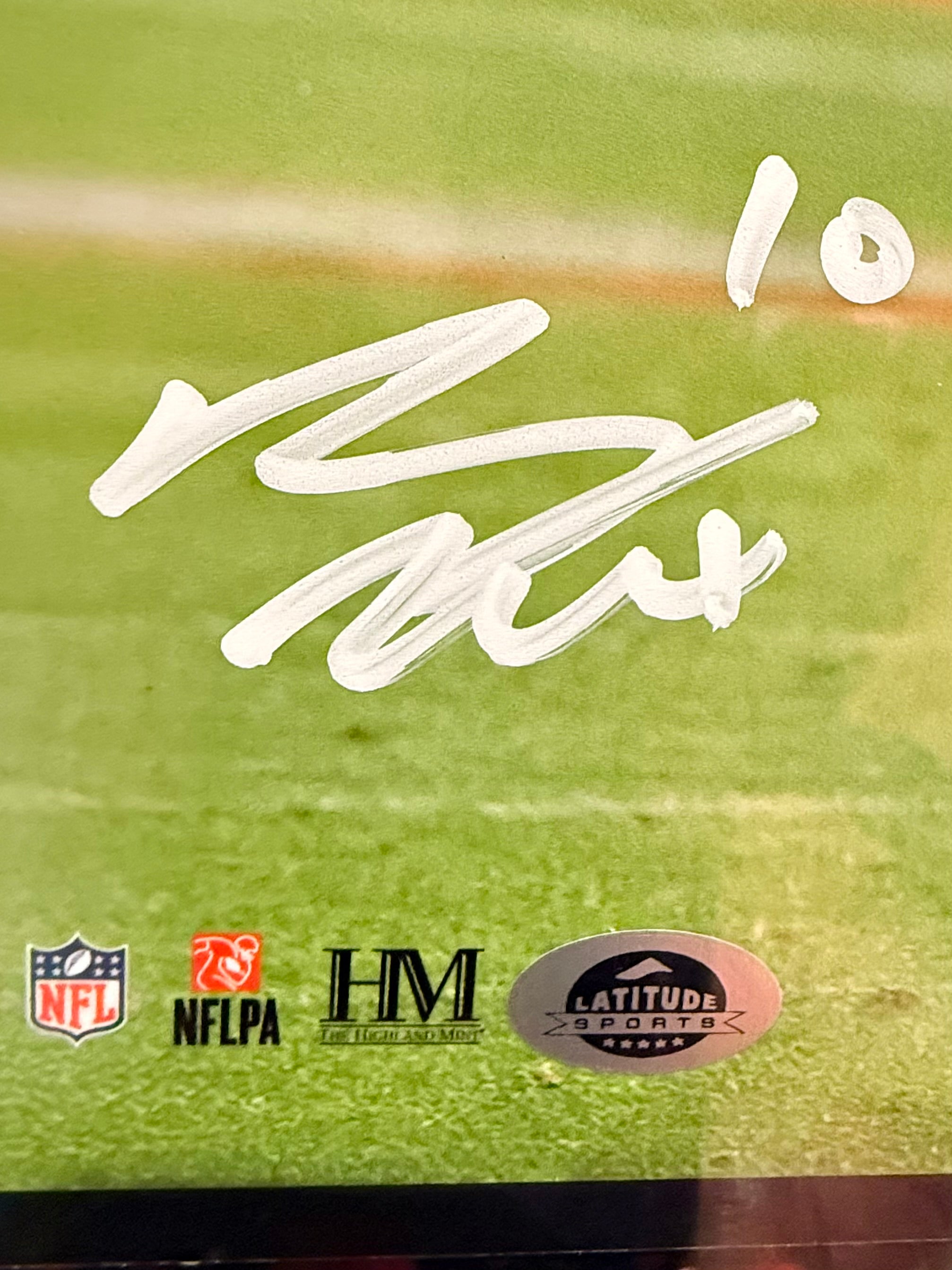 Bo Nix Autographed 8x10 Photo – Denver Broncos Deluxe 3D Lighted Frame | BAS COA (21.5" x 21.5")
