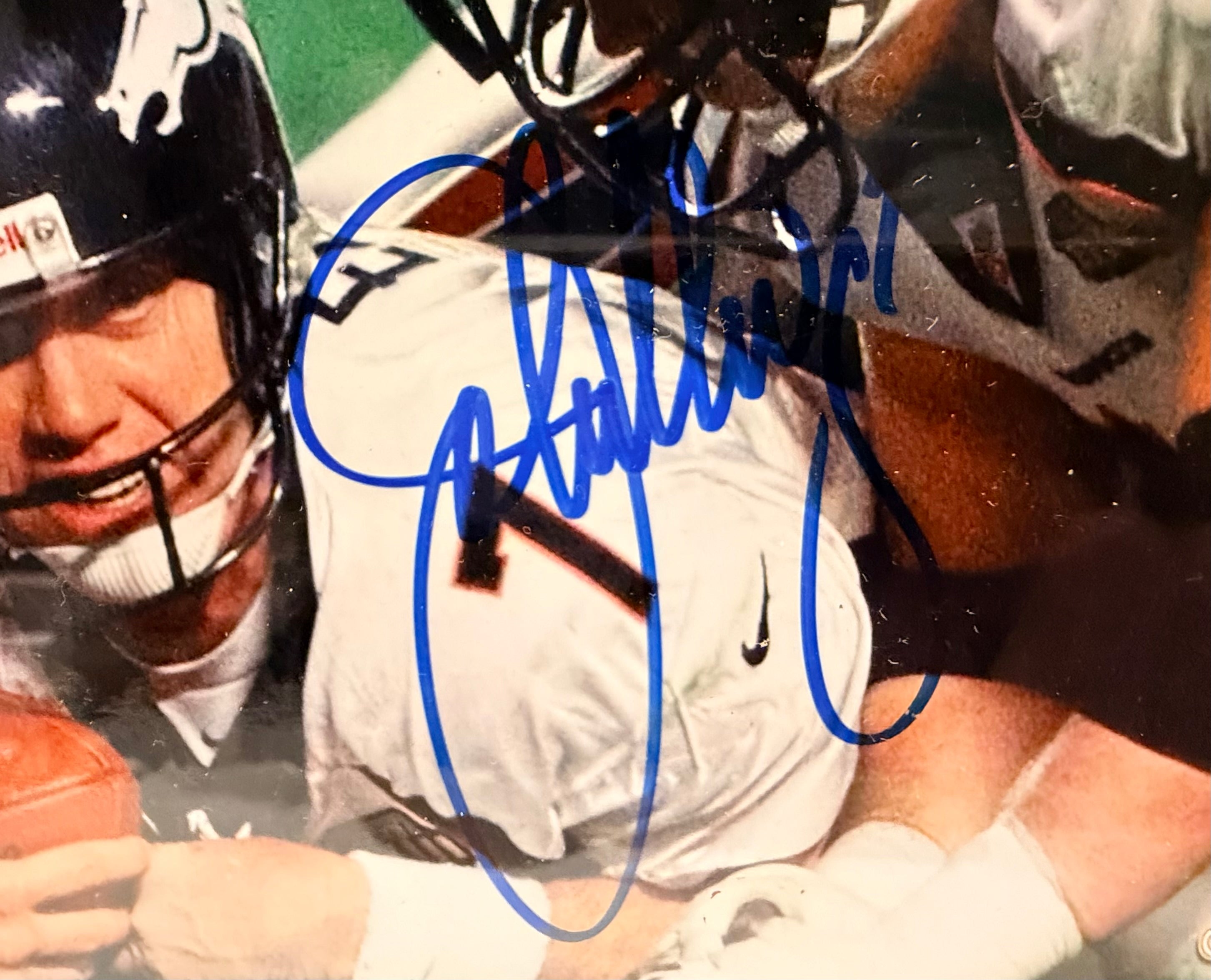 John Elway, Terrell Davis & Von Miller Autographed 8x10 Photos — Denver Broncos 3x Super Bowl MVP Set with Replica Rings | JSA & Beckett COA