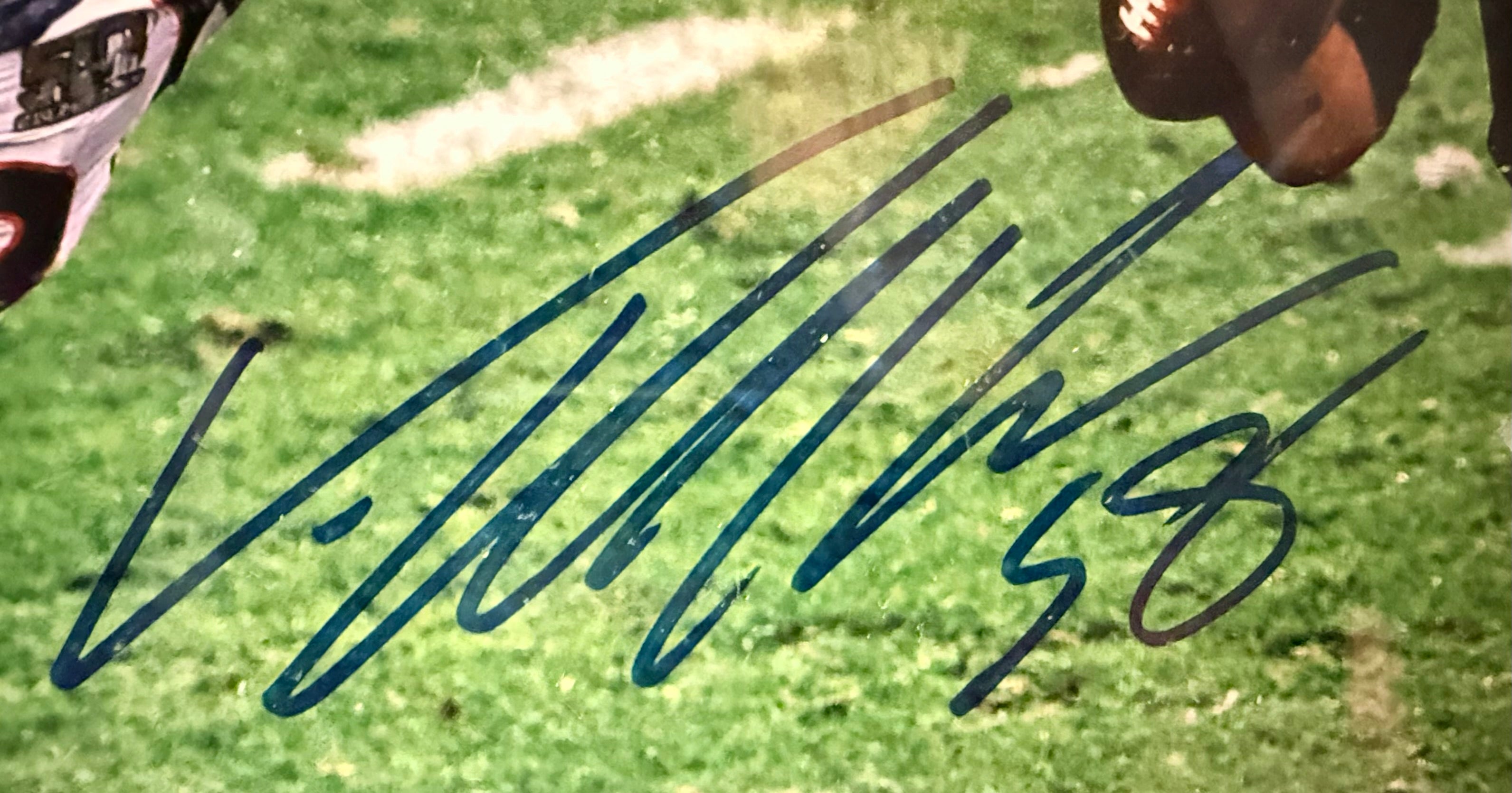 John Elway, Terrell Davis & Von Miller Autographed 8x10 Photos — Denver Broncos 3x Super Bowl MVP Set with Replica Rings | JSA & Beckett COA