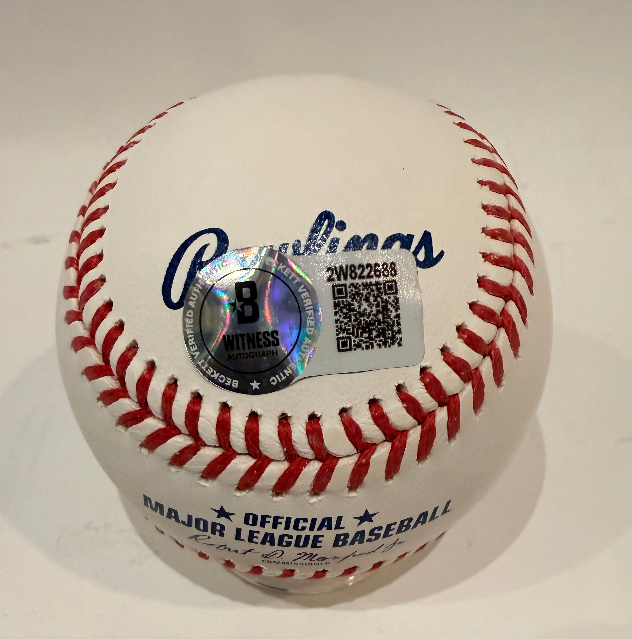 George Lombard Jr. Autographed Rawlings Official Major League Baseball – New York Yankees BAS COA