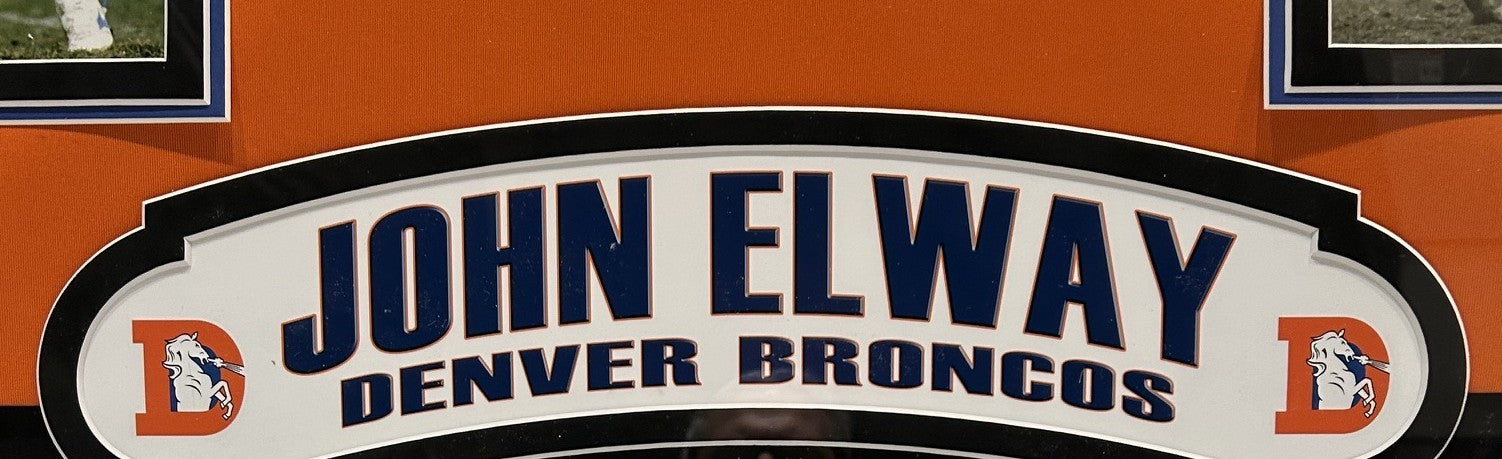 John Elway Autographed "1987 NFL MVP" Deluxe Framed Nike Denver Broncos Jersey | BAS COA