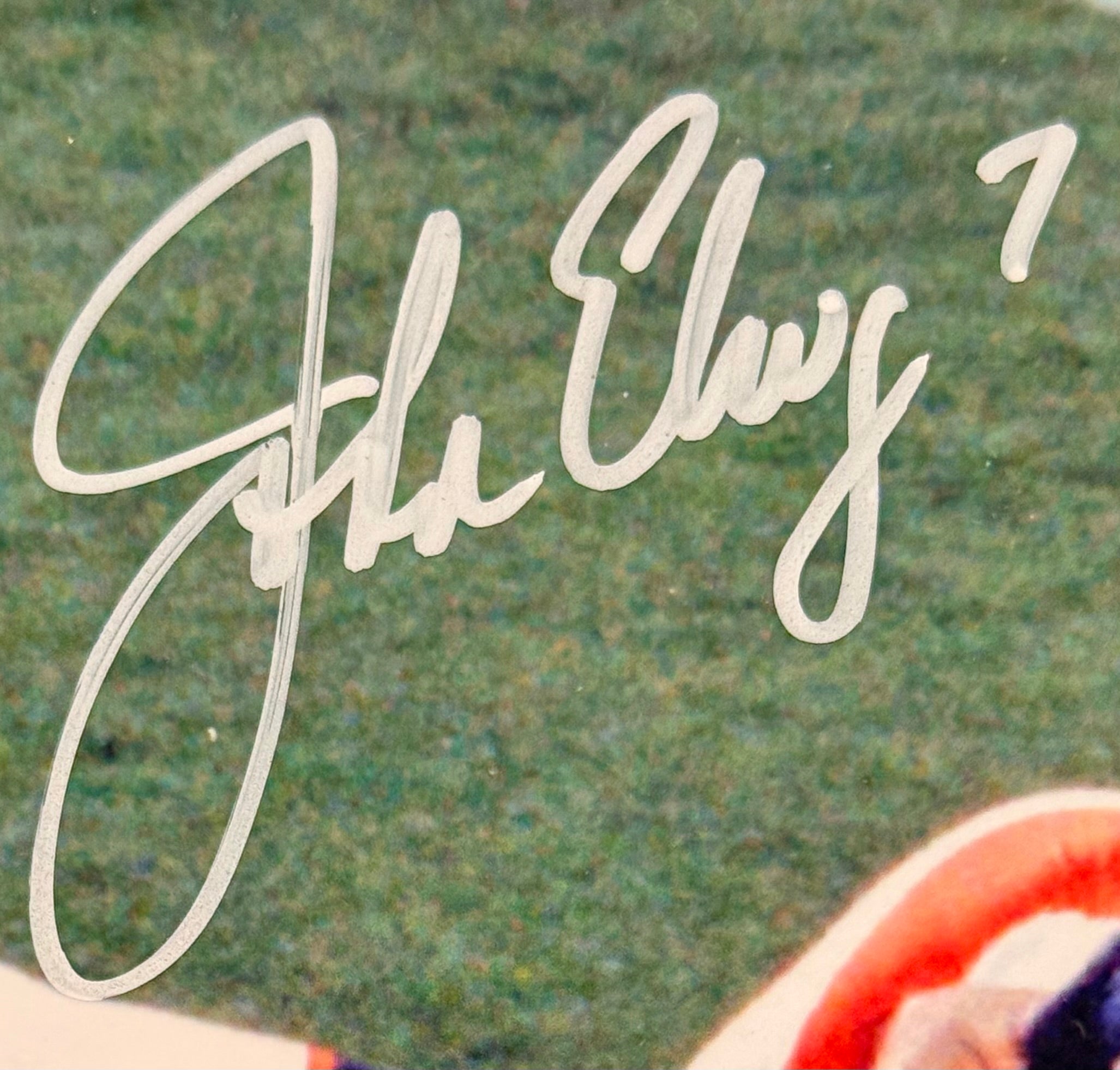 John Elway Autographed 8x10 Photo — Denver Broncos | Deluxe 3D Lighted Shadowbox Frame | BAS COA