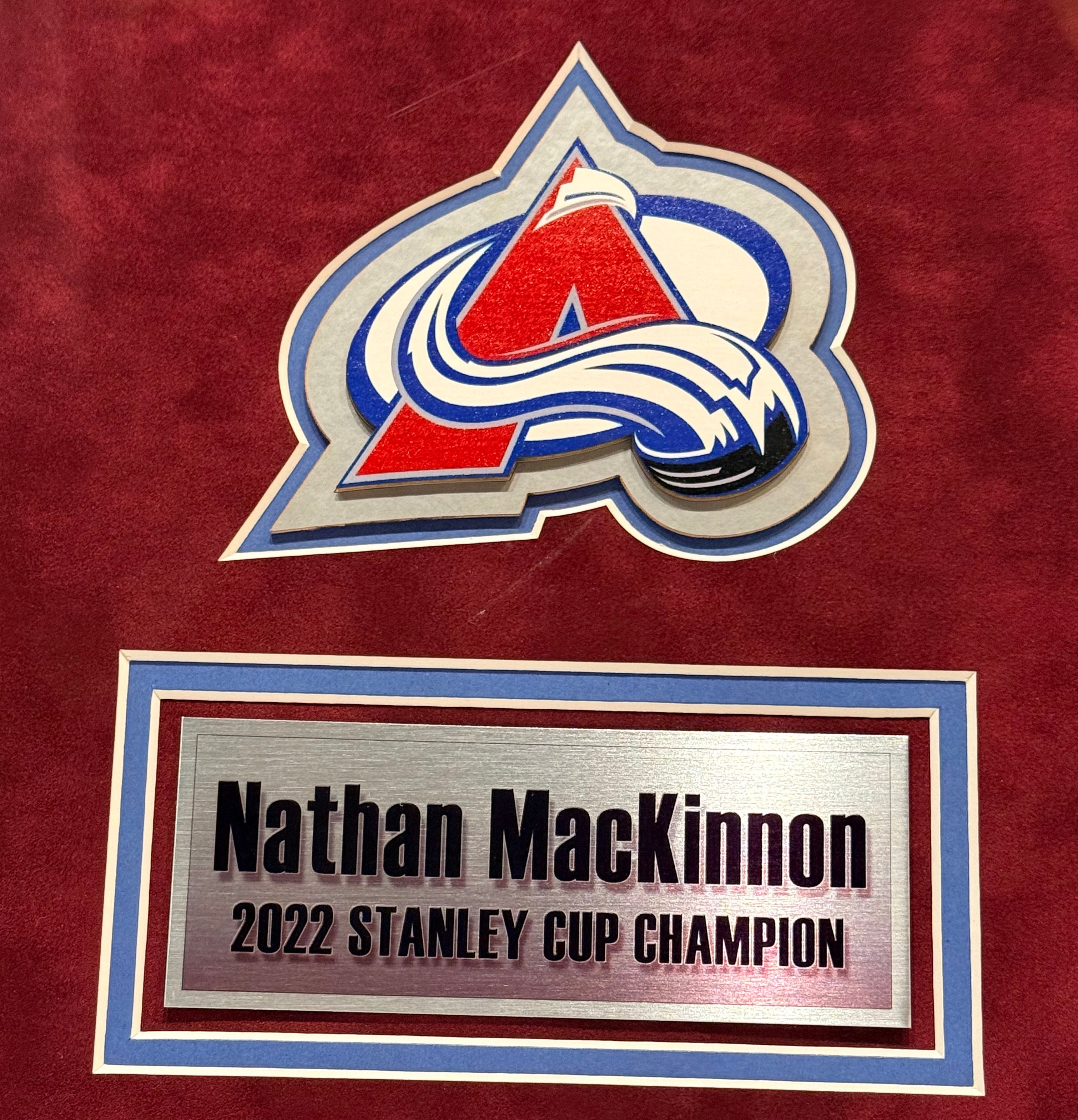 Nathan MacKinnon Signed 8x10 Photo – Deluxe Framed Colorado Avalanche Fanatics Authentic COA