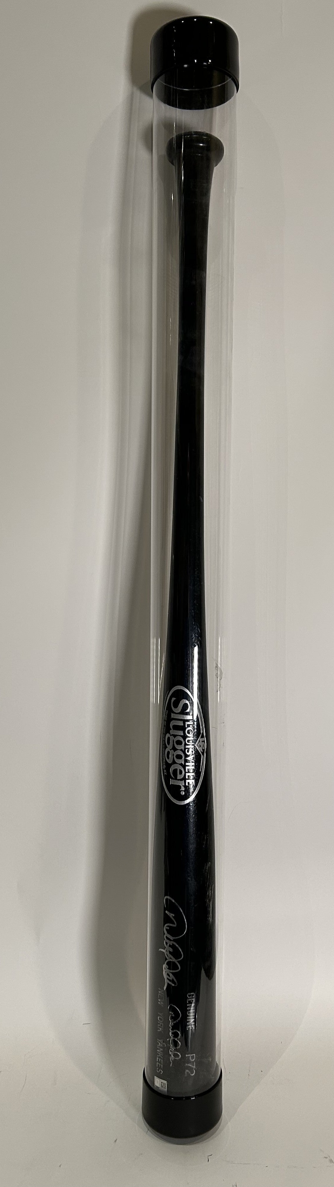 Derek Jeter Autographed Black Louisville Slugger Genuine P72 Baseball Bat - MLB COA - Latitude Sports Marketing