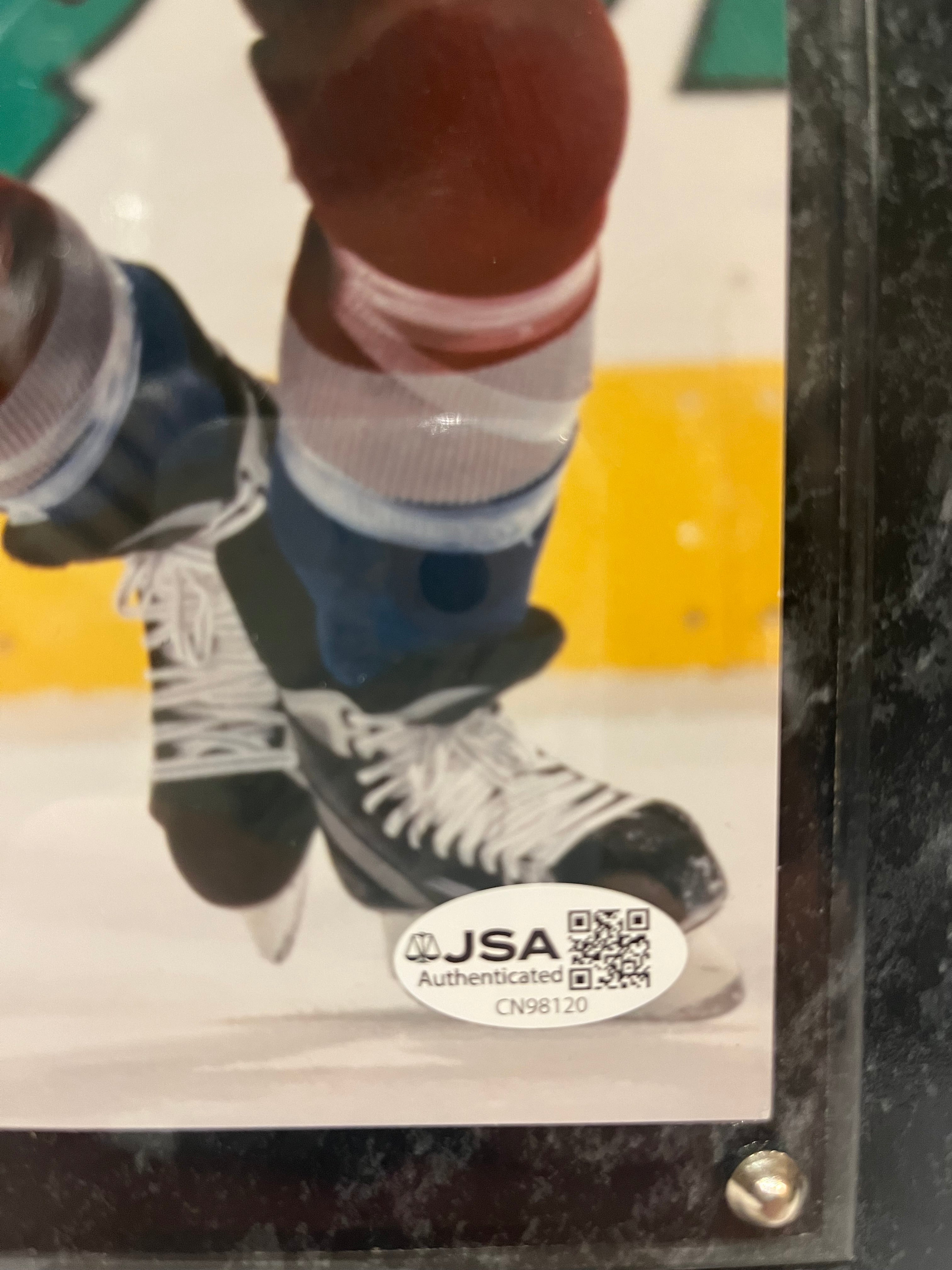 Rob Blake Autographed 8x10 Photo with Plaque — Colorado Avalanche | JSA COA