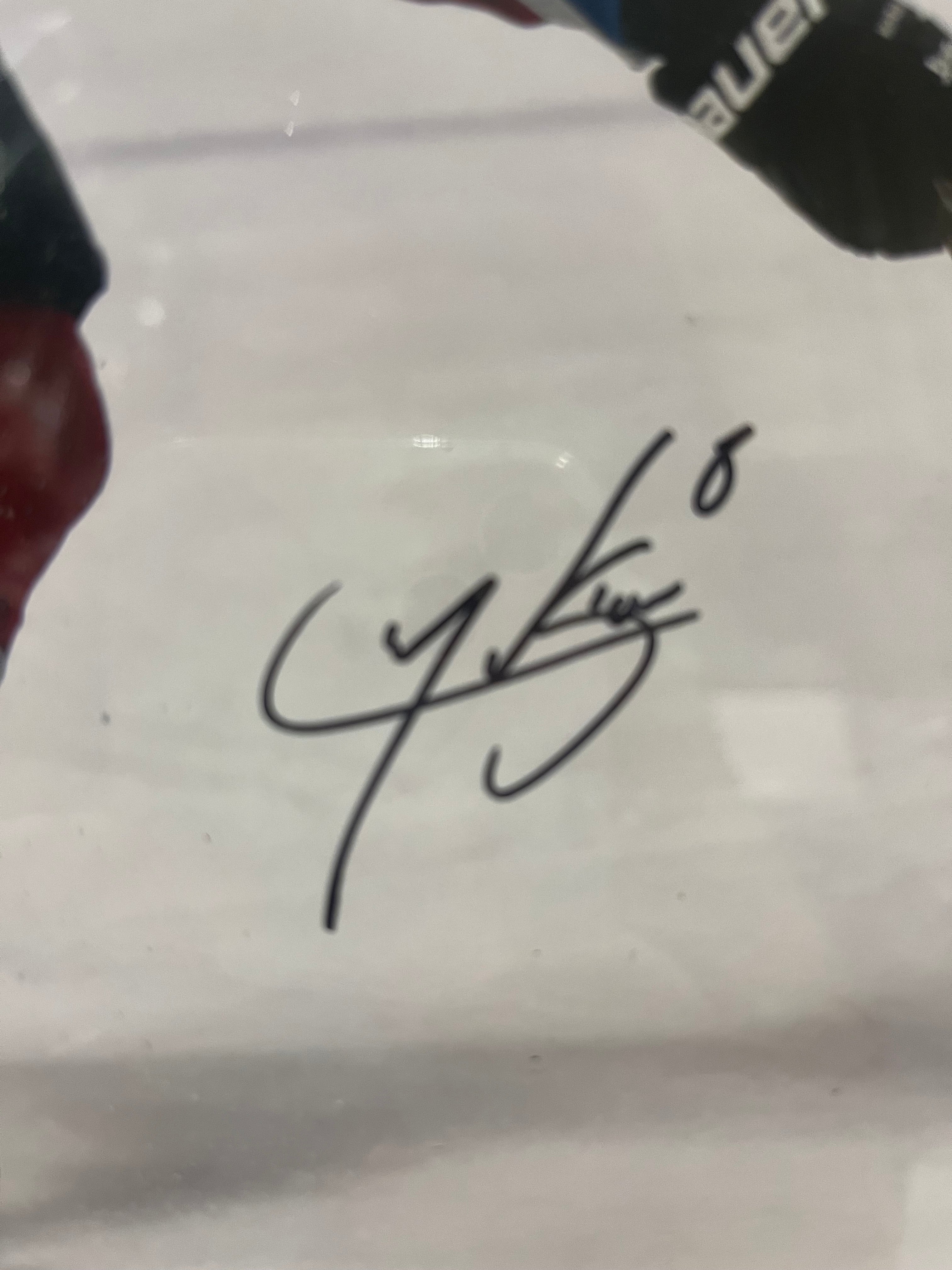 Cale Makar Autographed 8x10 Burgundy Jersey Photo with Plaque — Colorado Avalanche | JSA COA