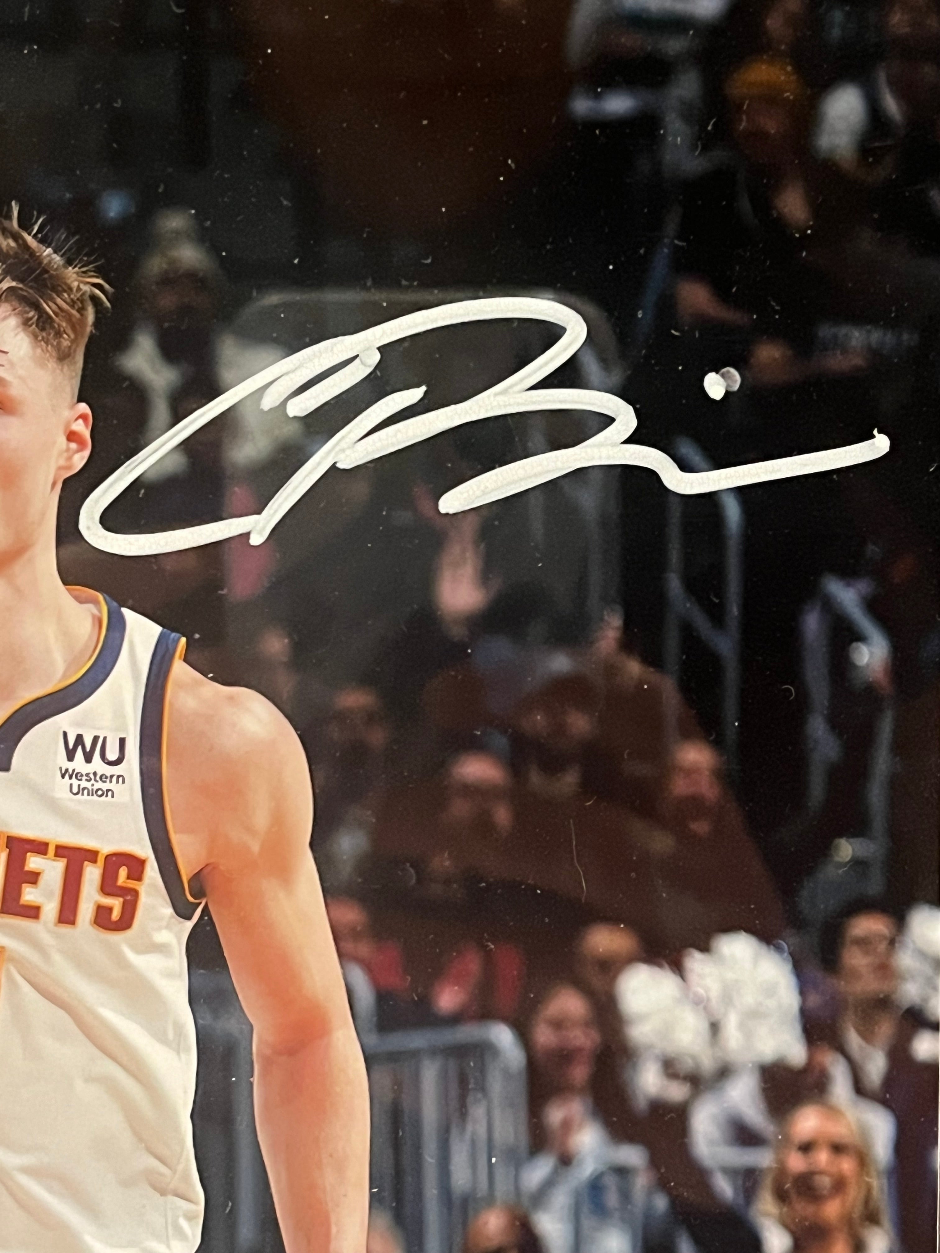 Christian Braun Autographed Denver Nuggets 8x10 Photo – 3D Framed | BAS COA