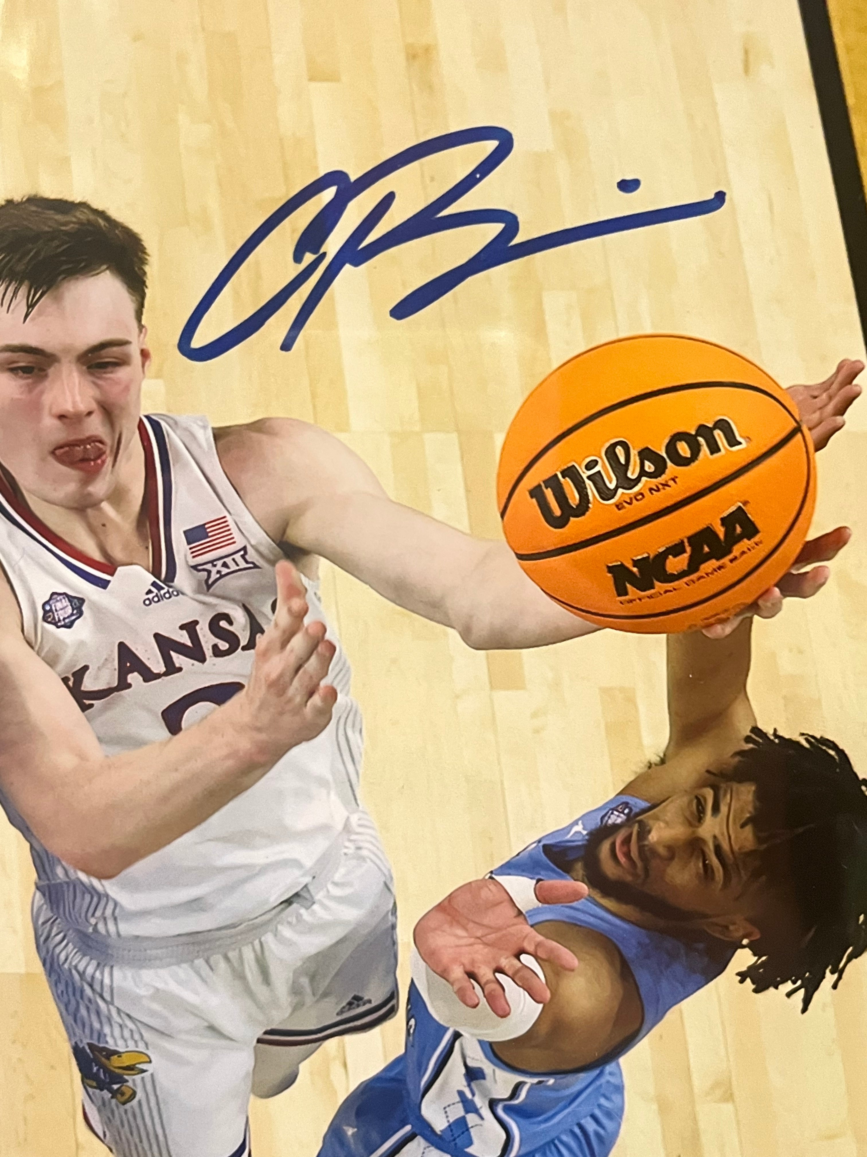 Christian Braun Autographed Kansas Jayhawks 8x10 Photo – 3D Framed | BAS COA