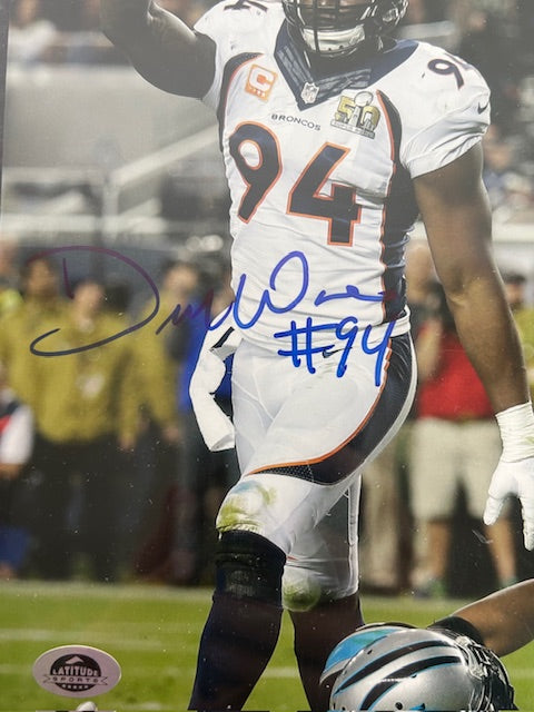 Demarcus Ware Autographed 8x10 Photo with Plaque JSA COA