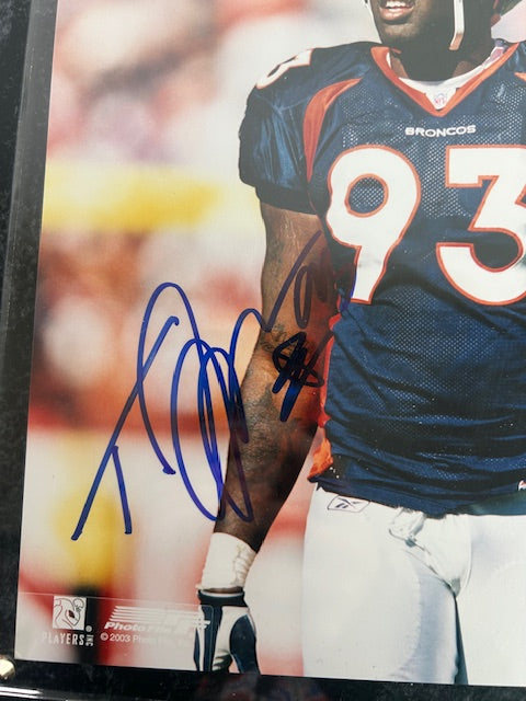 Trevor Pryce Autographed 8x10 Photo with Plaque JSA COA