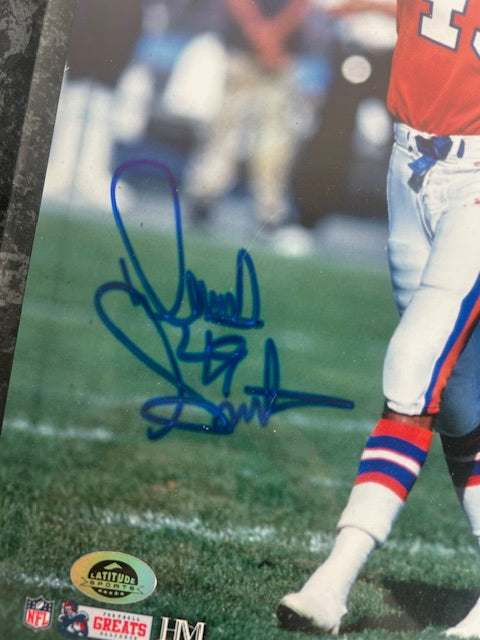 Dennis Smith Autographed 8x10 Photo Orange Jersey with Plaque JSA COA