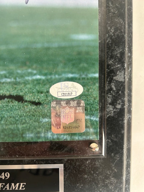 Dennis Smith Autographed 8x10 Photo Orange Jersey with Plaque JSA COA