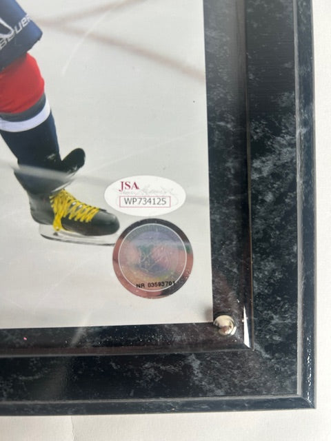 Alex Ovechkin Autographed 8x10 Photo with Plaque JSA COA