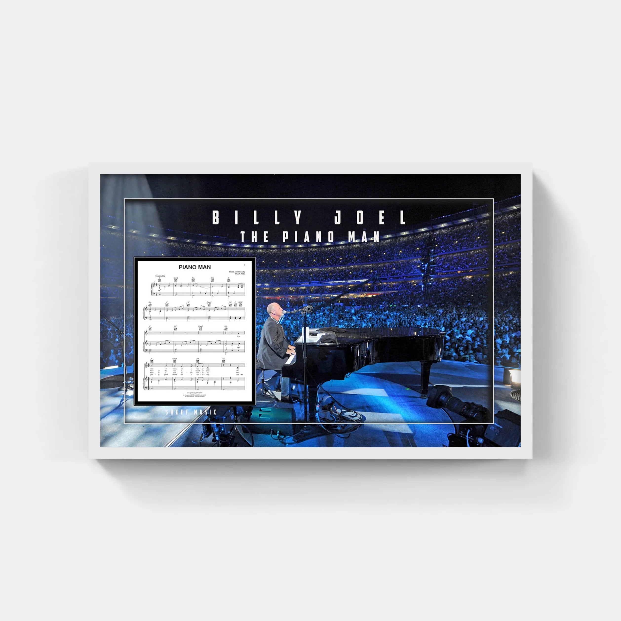 BILLY JOEL THE PIANO MAN COMMEMORATIVE SHEET MUSIC 3D (Charity) - Latitude Sports Marketing