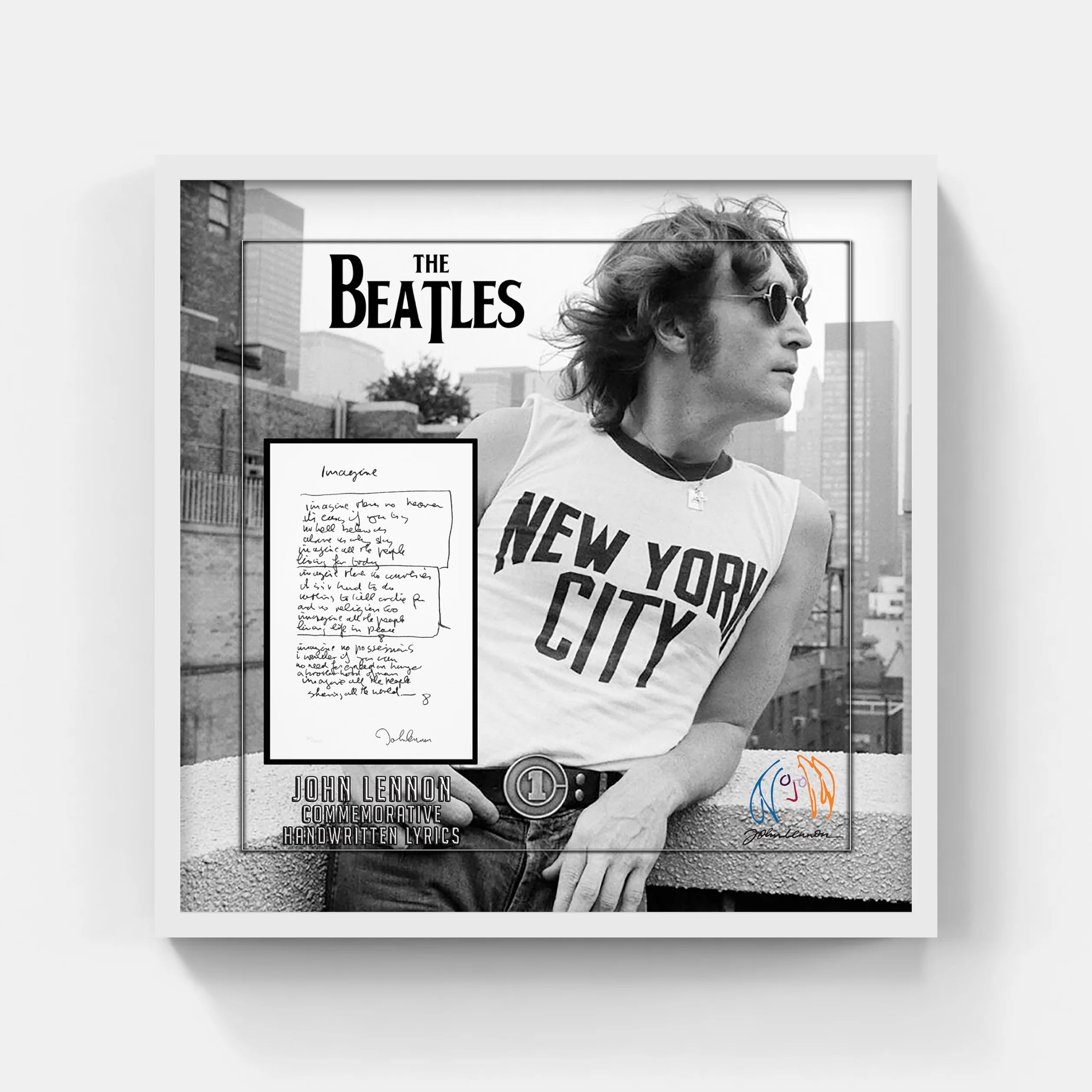 JOHN LENNON Replica Commemorative  LYRIC SHEET (Charity) - Latitude Sports Marketing
