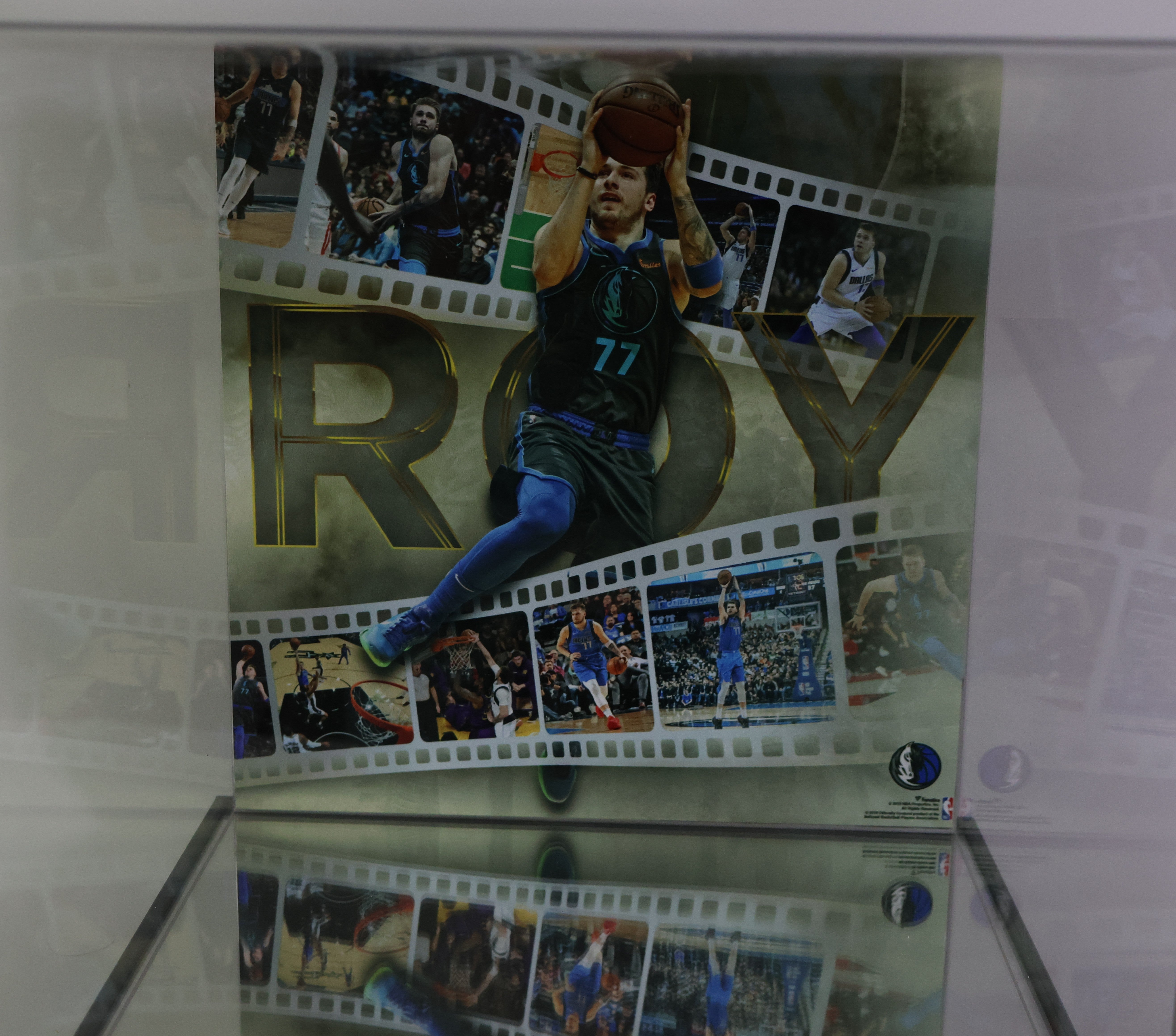 Luka Dončić Autographed Spalding NBA Basketball - 2019 ROY with Stats Inscriptions