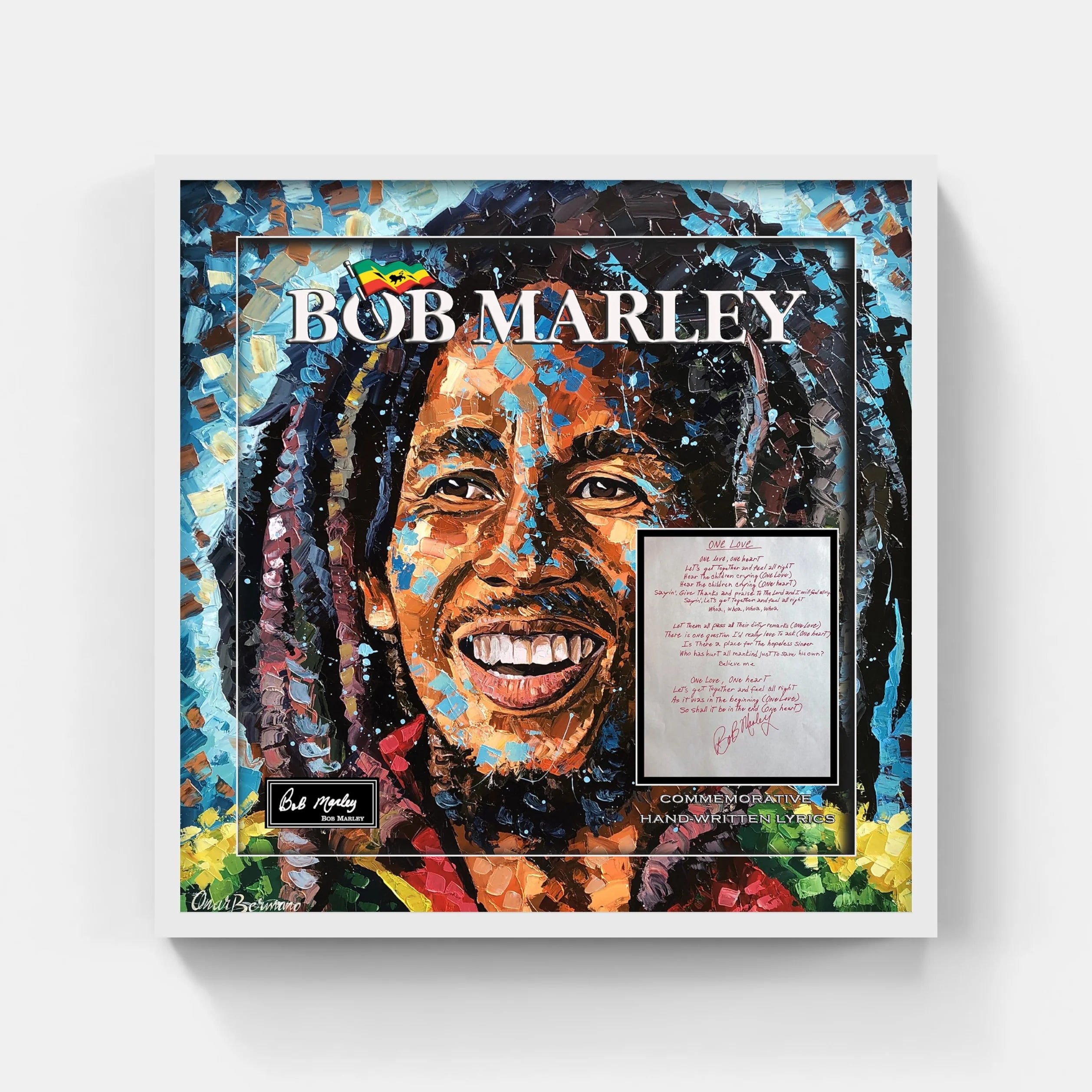 BOB MARLEY Replica Commemorative LYRIC SHEET - Latitude Sports Marketing