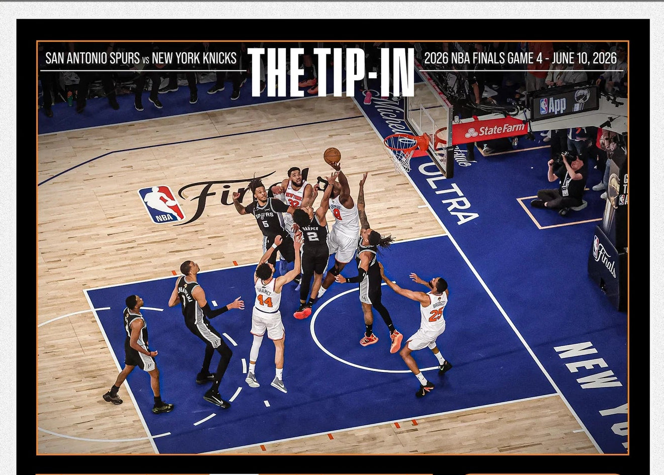 New York Knicks "The Tip-In" Highland Mint Framed 8x10 Photo with Coin | LE 61/5000