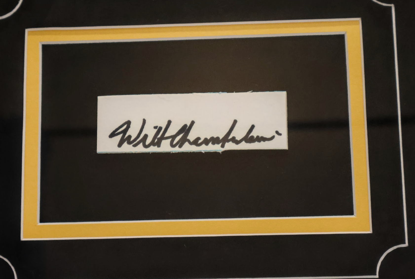 Wilt Chamberlain Autographed Photo Collage Framed