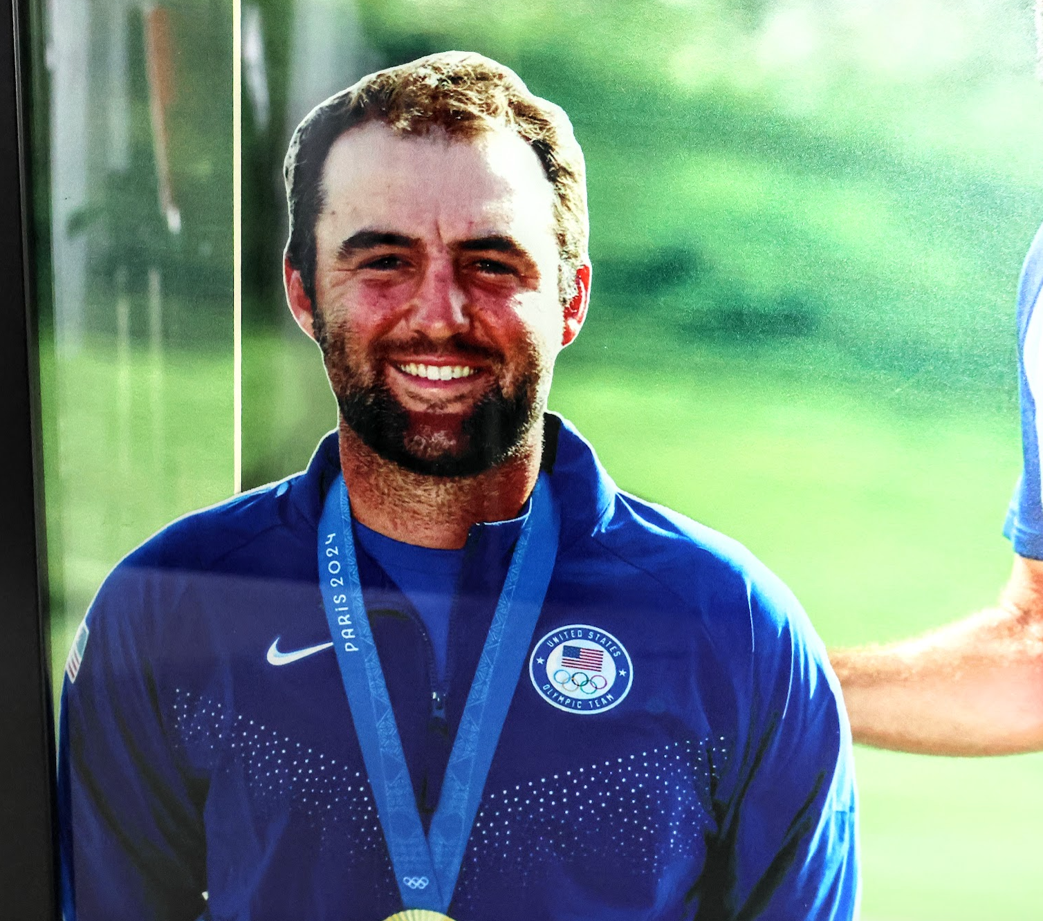 Scottie Scheffler "Wins Olympic Gold in Paris After an Incredible Final Round, Shooting a 62 with No Bogeys" Laser Engraved Signature Framed