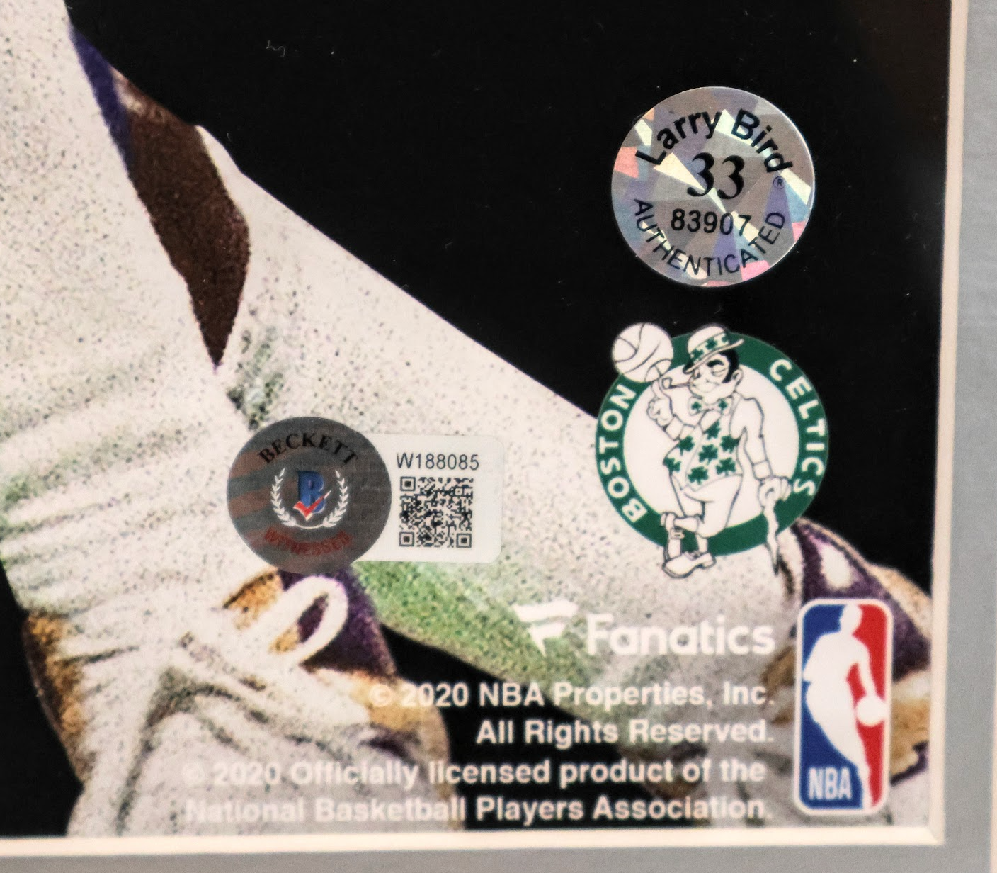 Larry Bird & Magic Johnson Autographed 16x20 Photo Framed - Beckett COA