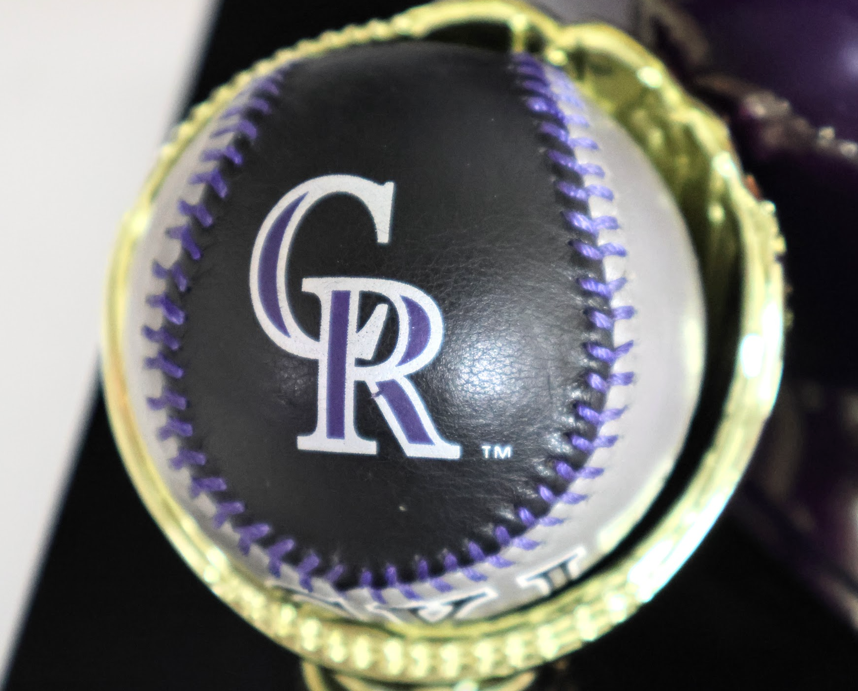 Todd Helton Colorado Rockies Signed Helmet Inscribed & Multi-Colored Rockies Baseball with Rockies Case