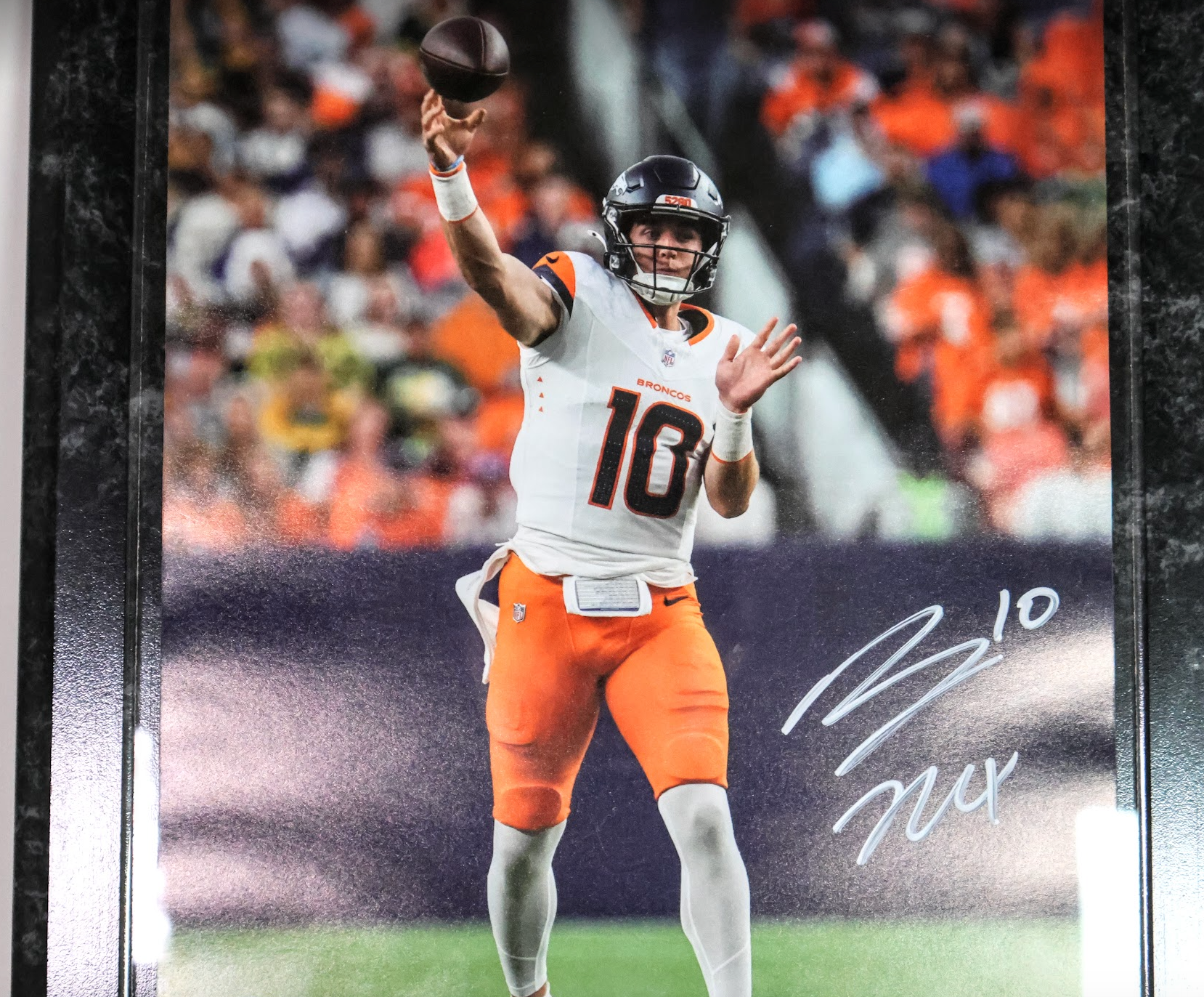 Bo Nix Autographed 8x10 Photo with Plaque - Latitude Sports Marketing