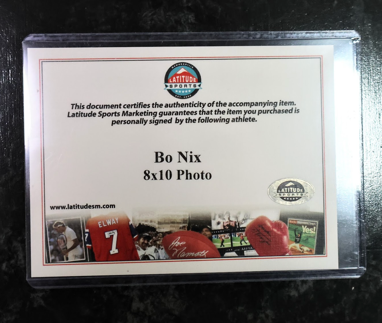 Bo Nix Autographed 8x10 Photo with Plaque - Latitude Sports Marketing