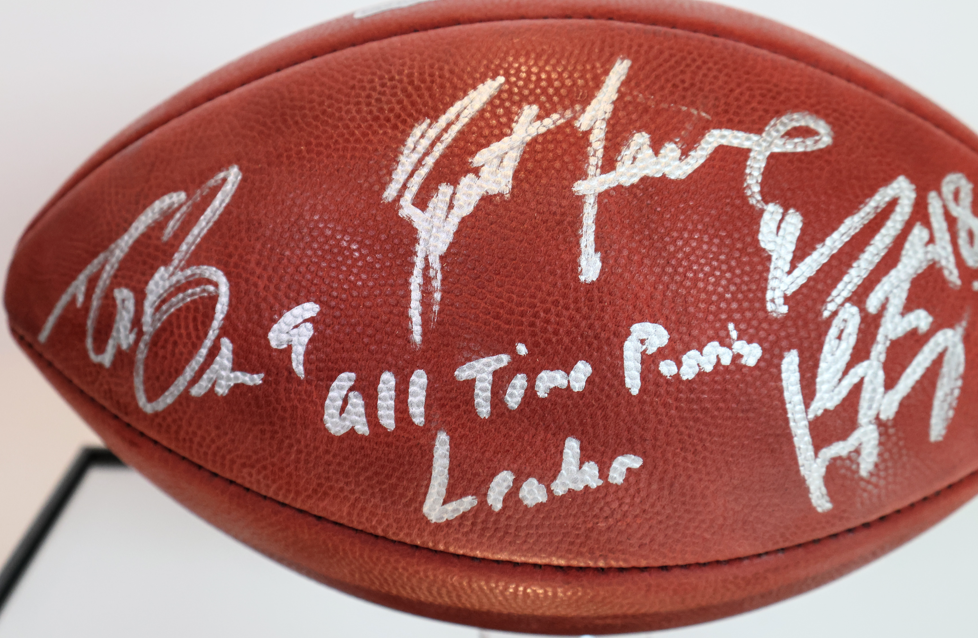 Autographed NFL Football - 70,000 Passing Yard Club: Brett Favre, Drew Brees, Peyton Manning