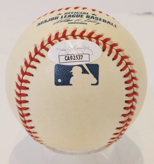 Carlos Mendoza Autographed Official Major League Baseball JSA COA