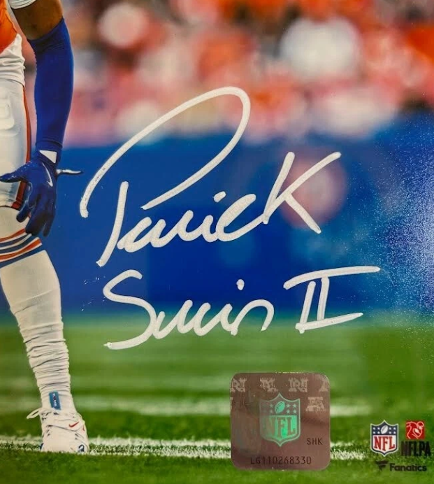 Patrick Surtain II Autographed Denver Broncos 8x10 Photo Plaque BAS COA