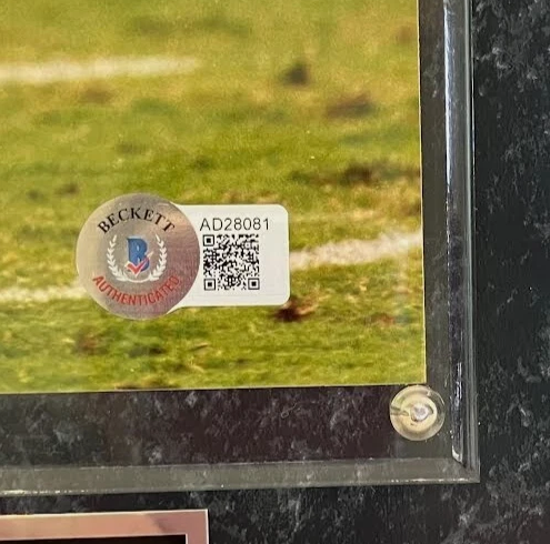 Shannon Sharpe Autographed Denver Broncos 8x10 Photo w/ Plaque BAS COA