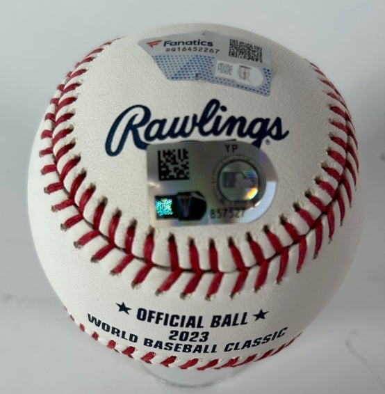 Yoshinobu Yamamoto Autographed 2023 WBC Official Baseball MLB & Fanatics COA