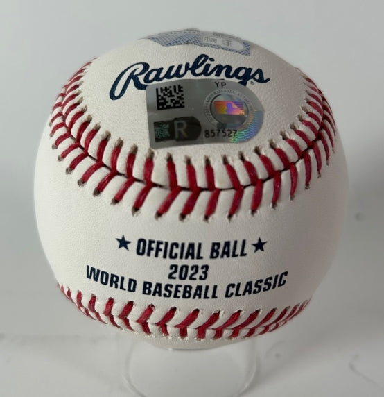 Yoshinobu Yamamoto Autographed 2023 WBC Official Baseball MLB & Fanatics COA