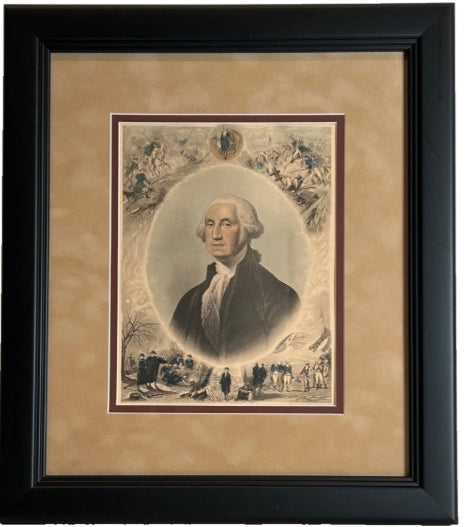 George Washington at Valley Forge Framed Chromide Photograph (13.5" x 15.5") - Latitude Sports Marketing