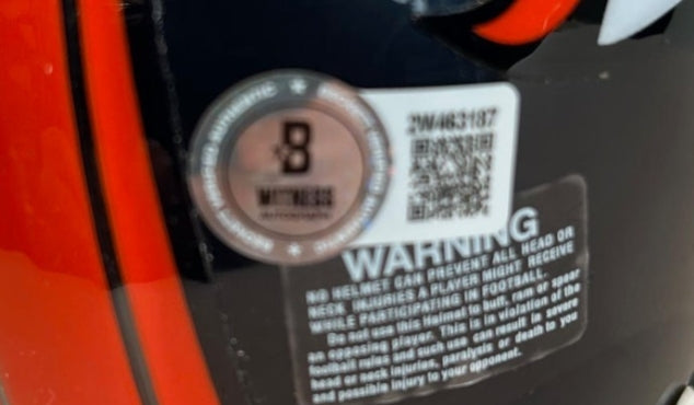 Aqib Talib Autographed & Inscribed "No Fly Zone" Navy Denver Broncos Mini Helmet BAS COA - Latitude Sports Marketing