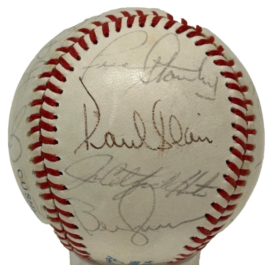 Jim "Catfish" Hunter & 18 Others Autographed Official American League Baseball – JSA LOA